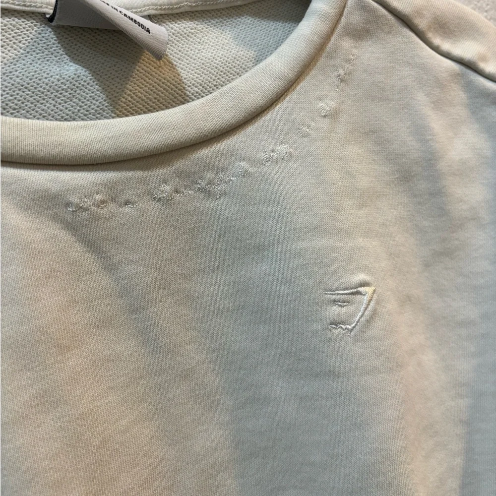 Gymshark x Whitney Simmons Cream cropped hoodie size small - Picture 2 of 12